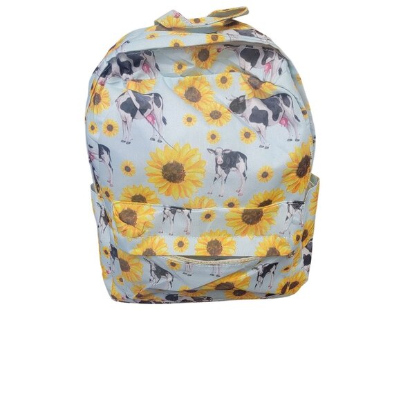 Cows and Sunflowers Yellow‎ Flower Girls Backpack - Picture 3 of 15